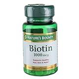 Nature's Bounty Biotin, Vitamin Supplement, Supports Metabolism for Cellular Energy and Healthy Hair, Skin, and Nails, 1000 mcg, 100 Tablets