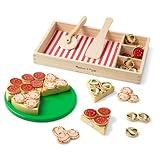 Melissa & Doug Wooden Pizza Party Play Food Set With 36 Toppings