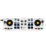 Hercules DJControl Mix – Bluetooth Wireless DJ Controller for Smartphones (iOS and Android) – dJay app – 2 Decks, White