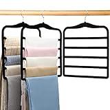 Closet Organizers and Storage,3 Pack Organization and Storage Pants-Hangers-Space-Saving,Velvet Hanger for Dorm Room for College Students Girls Boys Guys Hanging Jean Scarf