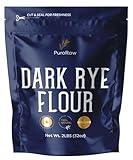 Dark Rye Flour, 2lbs, Dark Rye Flour for Bread Machine, Pumpernickel Flour, Whole Rye Flour for Baking, Rye Bread Flour, Pumpernickel Meal, Non-GMO, Batch Tested, Product of Canada, by PuroRaw.