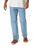 Wrangler Authentics Men's Classic 5-Pocket Relaxed Fit Cotton Jean, Stone Bleach, 40W X 28L