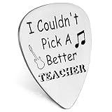 Guitar Pick for Music Teacher Guitar Pick & Bass Pick Anniversary Birthday Gift for Teacher Gift Hollow Out Stainless Steel Guitar Picks for music Teacher Guitar Christmas Gifts XJT08