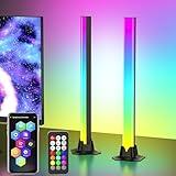 Rainbow chasing 16.5" Smart Light Bar, 16 Million Colors Changing, 213 Preset & 8 Scene Modes, Music Sync, Sound Active with Bluetooth, Remote, RGB & IC Ambient Backlight for Gaming, TV, Desk, Table