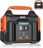 Portable Power Station 300W 257wh Lithium Battery Bailibatt Small Portable Generator for Home Use Camping Travel Emergency Hunting Outdoor, Large Power Bank with AC Outlet for Laptop