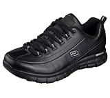 Skechers womens Sure Track Trickel health care and food service shoes, Black, 8 US