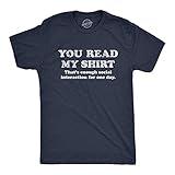 Crazy Dog T-Shirts Mens That's Enough Social Interaction for One Day Navy T-Shirt - L