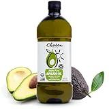 Chosen Foods 100% Pure Avocado Oil for Cooking - Made With Good Fats from Avocados, Naturally Refined, Never Adulterated, High Smoke Point, Non-GMO, Soy-Free, Canola Oil-Free, Gluten-Free, Paleo, Keto