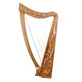 22 String harp SOLID ROSEWOOD Extra Strings & Carrying case Great for Teenagers