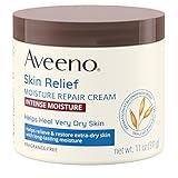 Aveeno Skin Relief Intense Moisture Repair Body Cream with Triple Oat & Shea Butter Formula, Helps Relieve & Restore Extra-Dry Skin with Long-Lasting Moisture, Fragrance-Free, 11 oz