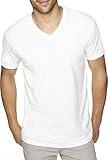 Next Level Apparel 6440 Mens Premium Fitted Sueded V-Neck Tee - White, Large