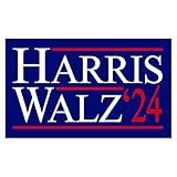 Kamala Harris Tim Walz 2024 Presidential Election Bumper Sticker Car Decal Democrat for President Presidential USA Election Political Sticker Blue