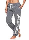 U.S. Polo Assn. Essentials Grey Sweatpants for Women, French Terry Womens Joggers with Pockets (Charcoal Heather, Medium)