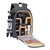 G-raphy Camera Backpack Camera Bag Large Capacity Photography DSLR SLR Backpack Waterproof with Laptop Compartment/Tripod Holder for Dslr slr Cameras (Khaki)