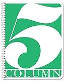 BookFactory 5 Column Log Book/Columnar Logbook/Notebook (5 (Five) Columns Columnar Book Format) - 100 Pages, 8.5" x 11", Wire-O (COL-100-7CW-PP-(Column-5) -LX)