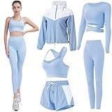 Inmarces Workout Sets for Women 5 PCS Yoga Outfits Activewear Tracksuit Sets