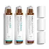 Benatu Essential Oils Set (Relax, Goodnight, Balance), Natural Aromatherapy Roll On Blends for Massage, Body Skin Care, Home - Relaxation Fragrance Roller Gift for Women and Men