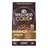 Wellness CORE+ (Formerly RawRev) Natural Grain Free Dry Dog Food, Wild Game Duck, Wild Boar & Rabbit with Freeze Dried Lamb, 4-Pound Bag