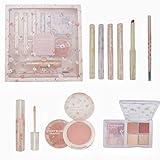 Makeup Kit for Women 8 Pieces Makeup Sets, 4 Color Lipsticks& Eyeshadow, Eyebrow Pencil, Concealer, Blush Palette 8Pcs Gift Box Makeup Bundle Value Set