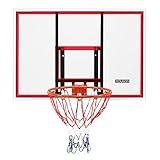 PEXMOR 43.3“ x 29.5“ Wall-Mount Basketball, Backboard Hoops & Goal Rim Combo Kit,Shatterproof Polycarbonate Board All-Steel Rustproof Frame&for Standard No7 Balls