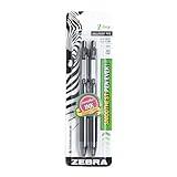 Zebra Pen Z-Grip Retractable Ballpoint Pen, Medium Point, 1.0mm, Black Ink, 2-Count