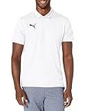 PUMA mens Teamliga Sideline Polo Shirt, White/Black, Large US