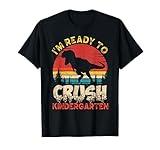 Ready To Crush Kindergarten 1st Day Of School Dinosaur Boys T-Shirt