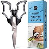 NEW!! Elizabat Kitchen Scissors by OTOTO - Halloween Goth Cute Bat Kitchen Shears, Gothic Scissors Kitchen Utensils - Spooky Bats Halloween Gifts, Cooking Scissors, Kitchen Gadgets, Goth Gifts