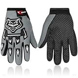 Frienda Children Winter Sports Gloves Power Sports Racing Gloves Riding Motocross Gloves Dirty Bike Gloves Winter Bike Cycling Gloves for Riding Cycling Hiking Children Outdoor Sports (Grey)