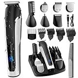 Lopeie Beard Trimmer for Men, Waterproof Electric Razor Hair Trimmer, IPX7 Washable Hair Clippers for Beard, Mens Grooming Kit for Nose Mustache Body Facial, Gifts for Men Father Husband