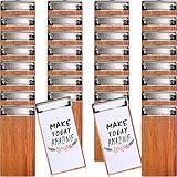 Mini Clipboard Small Clipboards Wooden Half Page Clipboard Wood Check Presenters Kids Clipboards for Restaurant School Waitress Guest Server Books Menu Holder 8 x 4 Inch (Cherry Wood,30 Pcs)