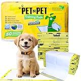 Pet N Pet Pee Pads for Dogs, 50 Counts Puppy Pads, 48% USDA Certified Plant Based Puppy Pee Pads, Unscented Dog Pad, Leak-Proof Training Pads for Dogs, Absorbent Dog Training Pads, Dog Pee Pads