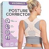 Posture Corrector for Women - Upper Back Brace Adjustable & Breathable for Posture Correction: Neck Shoulder & Upper Back Pain Relief (Medium)