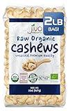 Jiva Organics Raw Organic Cashews (Whole) 2 Pound Bag