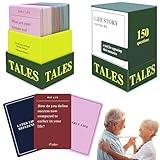 150 Pcs Life Story Interview Kit Cards, Family Conversation Cards, Tales Life Story Interview Kit, Get to Know Parents and Grandparents for Family Pictionary Game Night with Curated Question Cards