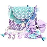 mibasies Toddler Purse for Little Girls Gifts for 3-8 Years Old with Dress Up Jewelry Pretend Play Accessories,Mermaid Girl Toys 4-5