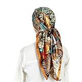 RIIQIICHY Head Scarf for Women Like Silk Satin Scarf for Hair Wrapping at Night Bandana Square Scarf for Sleeping 35 Inch