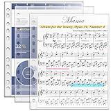 Music Folder Sleeves, 20 PCS Choral Music Folder Sleeves, Heavyweight Sheet Music Sleeves for Music Binder, 8.5×11 Sheet Protectors