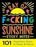 Ray of F*cking Sunshine Sticky Notes: 101 Happiness Notes to Swear and Share, a Funny and Inspirational White Elephant Gift