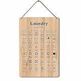 Locmorly Wood Sign Laundry Symbols Guide Sign, 8x12 Inch, Rustic Laundry Sign for Laundry Room, Bathroom, and Home