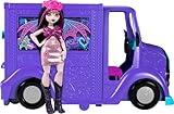 Monster High Draculaura Doll & Playset, Fangtastic Rockin’ Food Truck with Pullout Stage Transformation & 13+ Food & Music Themed Accessories