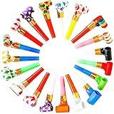 Chshhuao 50 Pcs Party Blower, Funny Party Blowouts Blow Horns Birthday Party Whistles New Years Party Noisemakers Whistles Party Blowouts Party Favors