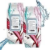 Body Prescription Makeup Cleansing Wipes - Gentle and Effective Face Wipes, 50 Count (Pack of 2), Retinol