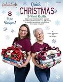 Fabric Cafe Quick Christmas 3-Yard Quilts Pattern - 8 Festive Designs for Lap, Twin, and Queen/King Sizes