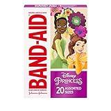 Band-Aid Brand Adhesive Bandages for Minor Cuts & Scrapes, Wound Care Featuring Disney Princess Characters, Fun Bandages for Kids and Toddlers, Assorted Sizes, 20 Count