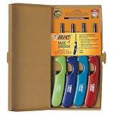 BIC Multi-Purpose Lighters, Long Metal Wand, Great for Grills, Fireplaces and Candles, Utility Lighter, Assorted Colors, 4-Count