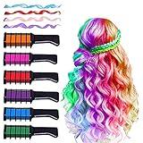 MSDADA Hair Chalk - New Hair Chalk Comb Temporary Bright Washable Hair Color Dye for Girls Kids with Hair Extensions Clips - Birthday Party Christmas Gifts Toys for Girls Kids Age 6-8-10-12 Years Old