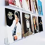 ILYXY Acrylic Record Holder Wall Mount - 8 Pack 12 Inch Clear Album Frames to Display Vinyl Records, Unique Decor for Music Collector's Record Store