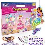 Imagimake Mirror Mosaic Princess & Unicorn Kids Art Set | DIY Craft Kit | Foil Stickers for Kids | Birthday Gift for Girls and Boys Ages 3,4,5,6,7,8 | Kids Travel Activities