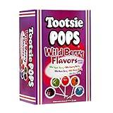 Tootsie Pops Limited Edition Assorted Wild Berry Flavors with Chocolatey Center - Over 3 Pounds Individually Wrapped Fruity Chocolate Lollipops - Peanut Free, Gluten Free, 100 Count